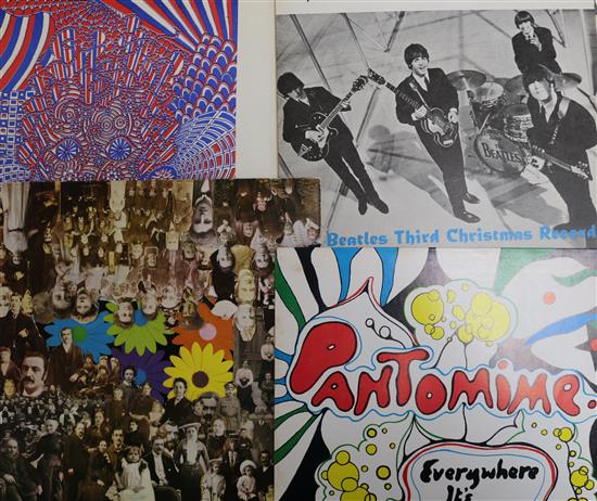 Collection of 5 Beatles Fan Club 45s and ephemera